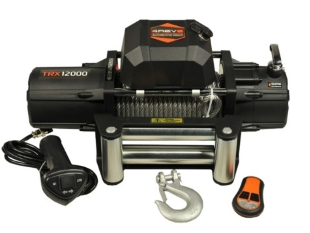 Лебедка автомобильная 4REVO TRX-12000 24V (стальной трос)